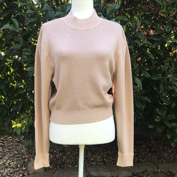 Free People Sparkly Mock Neck Sweater Rose Gold - Picture 3 of 12
